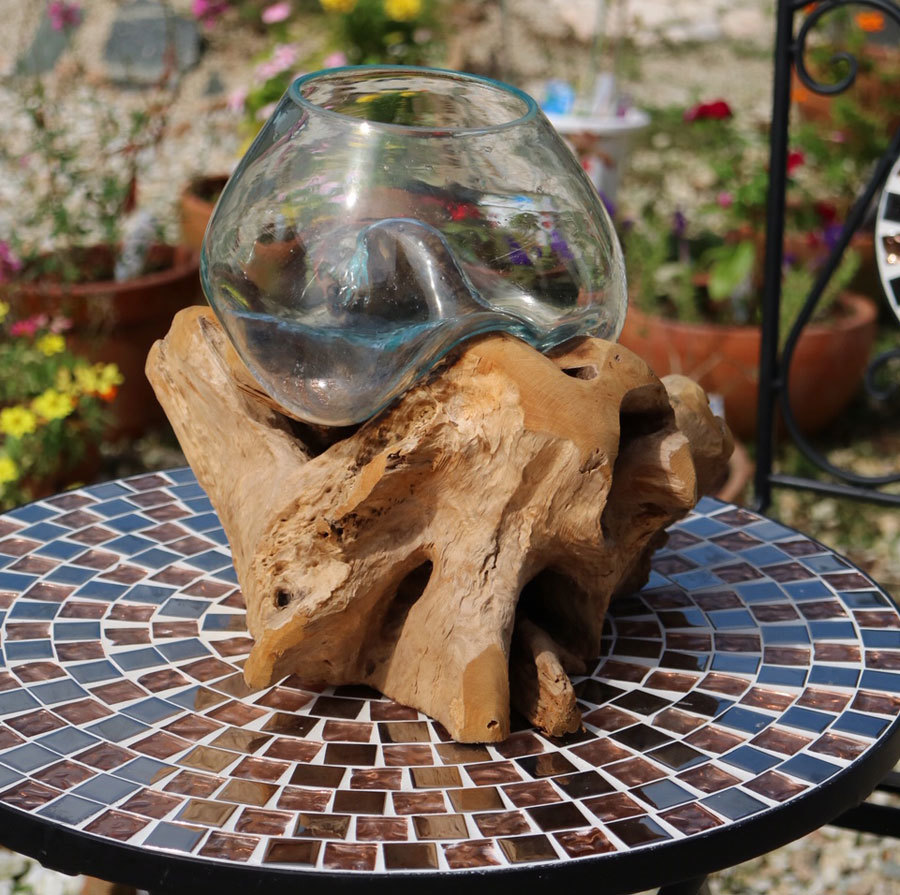 流木ガラスオブジェ特大G 花瓶 金魚鉢 テラリウム フラワーポット 水槽