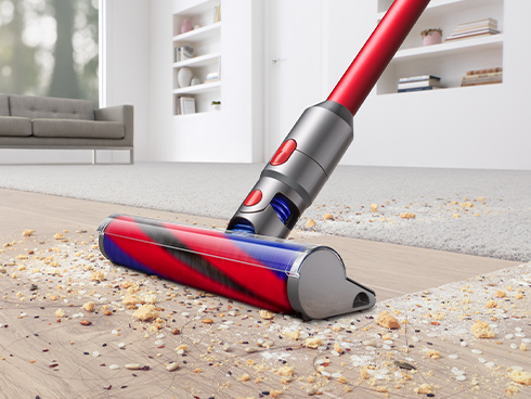 Dyson V8 Slim Fluffy+ SV10KSLMCOM ニッケル/アイアン/レッド