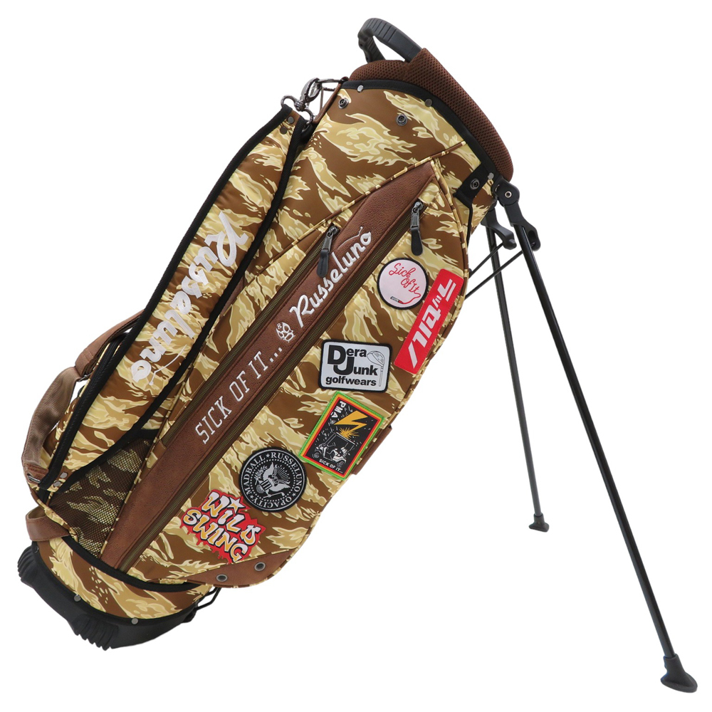 RUSSELUNO ゴルフバッグ スマイルマーク付き 人とかぶりたくないあなた