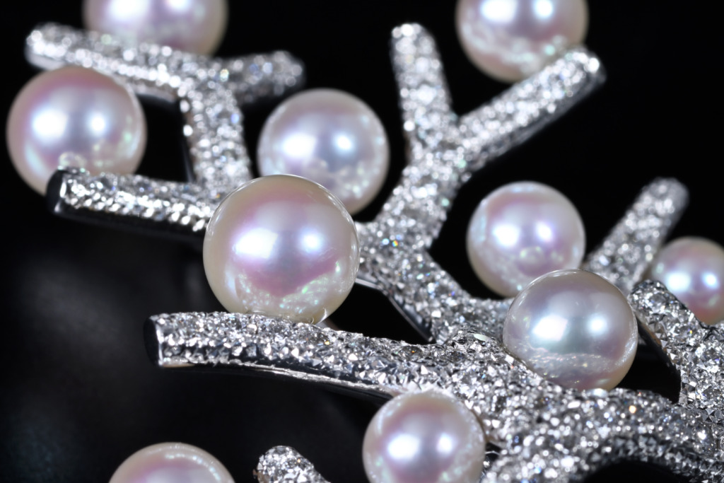 MIKIMOTO Kofuku no ki akoya peal and diamond brooch | ACHACO