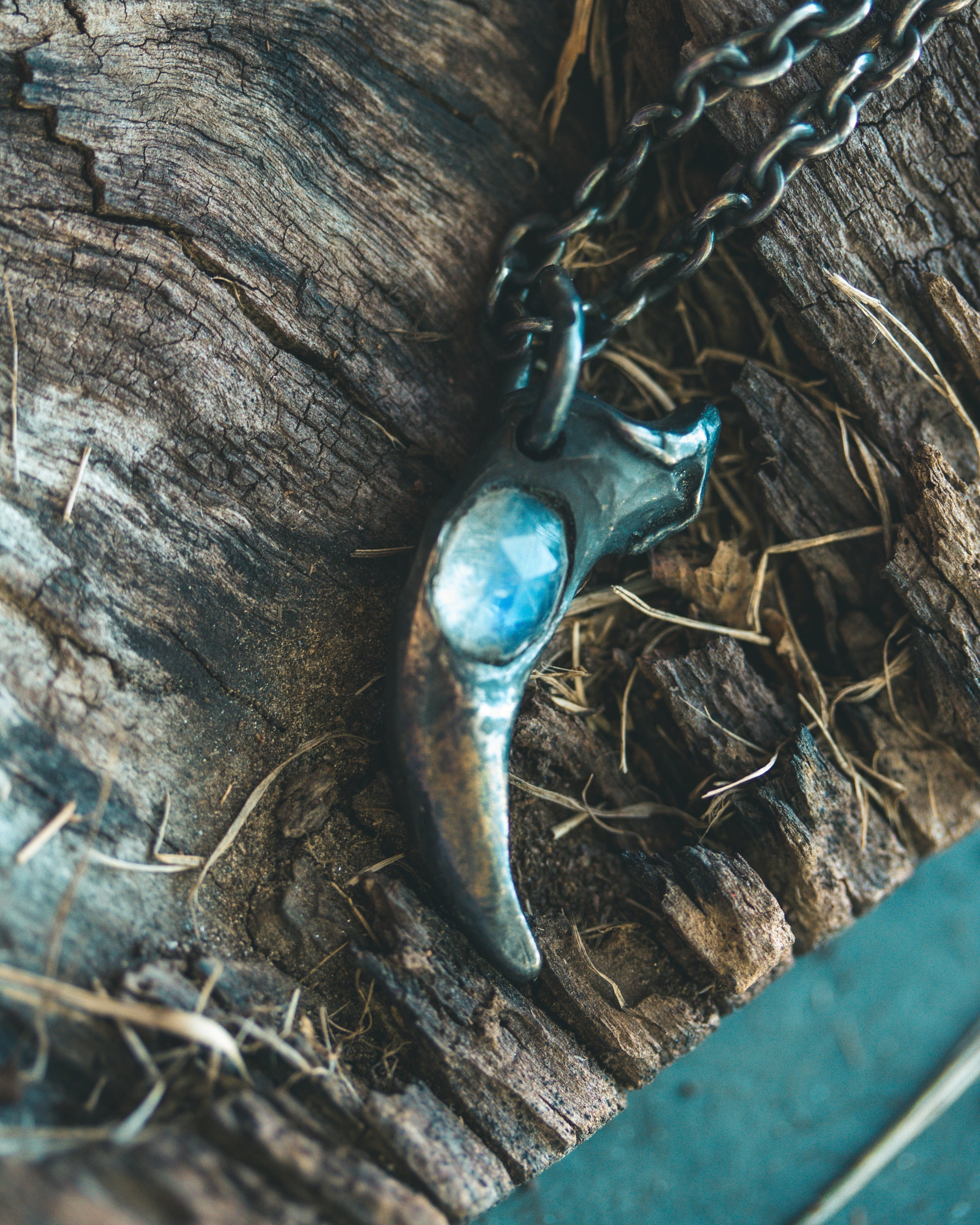 オニキスルーンストーン+オリジナルシルバールーンタリスマンセット