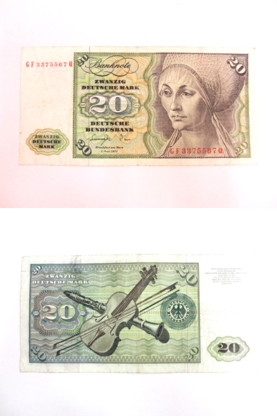 西ドイツ 旧紙幣 Mark マルク 合計100マルク分 10マルク 20マルク 50