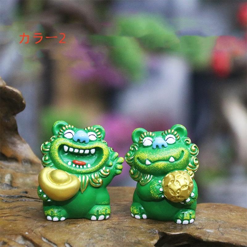 開運風水グッズ 獅子置物 狛犬 インテリア アジア かわいい シーサー