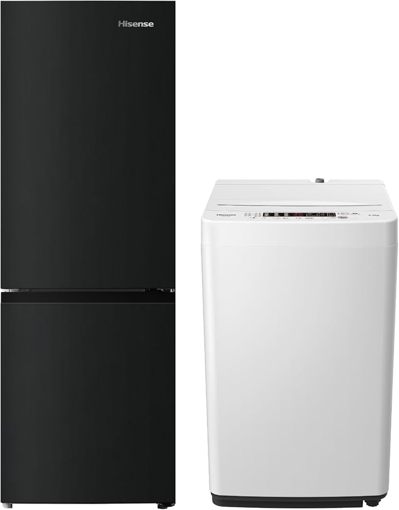 Amazon | 【新生活家電セット】ハイセンス 冷蔵庫 175L 黒 & 洗濯機