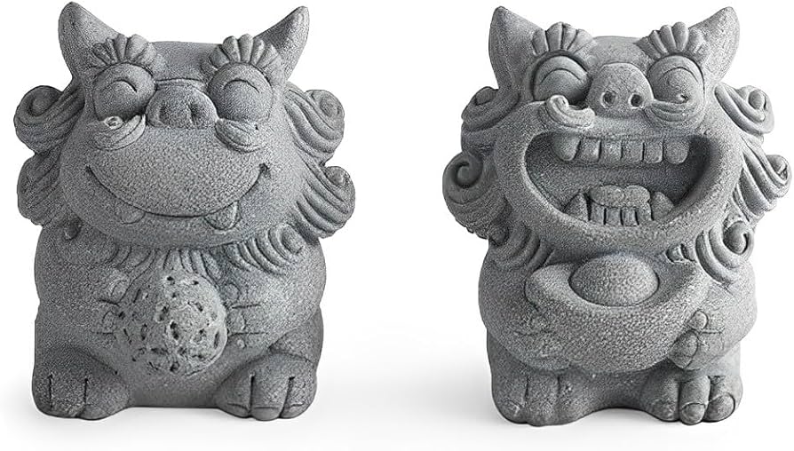 Amazon.co.jp: RYAKOIM シーサー 置物 開運風水グッズ 獅子置物 狛犬