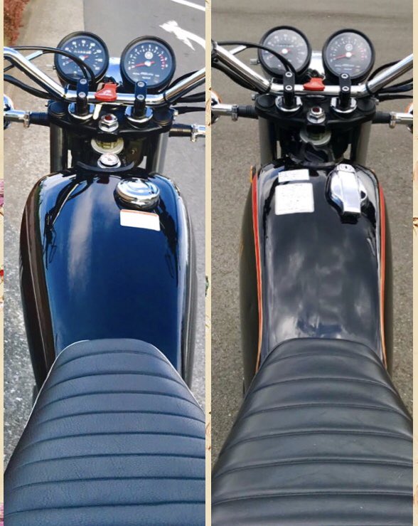 SR400⁄500 SR400&SR500初期型ナロータンク タンク内 綺麗です。 初期型