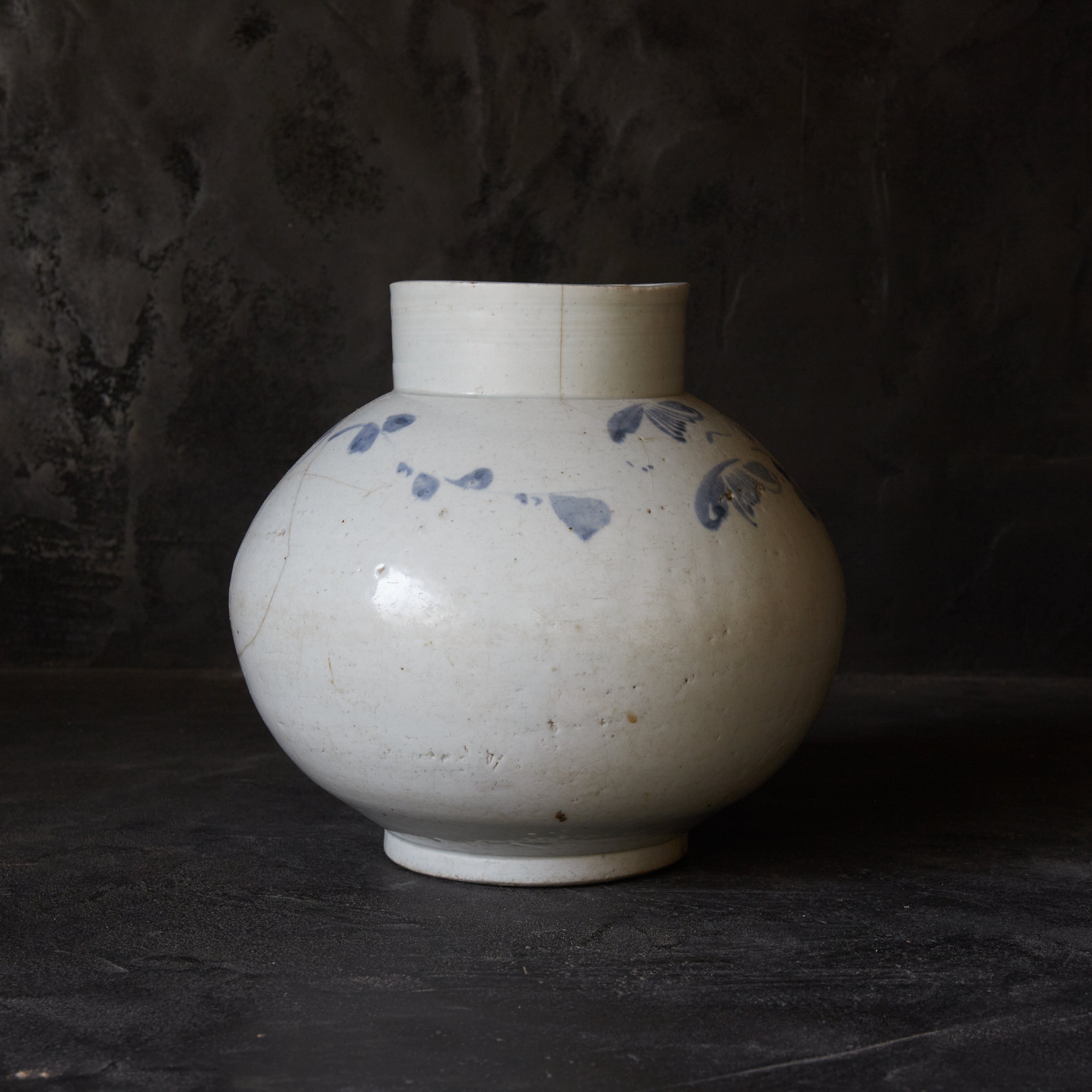 李朝 白磁青花草文壺（1392–1897CE） | 入蘆花（ロカニイル）