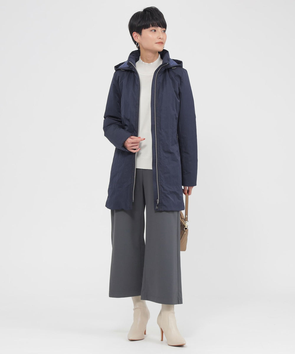 L】【ウォッシャブル】裏起毛ハイテンションワイドクロップドパンツ