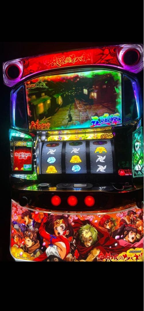 パチスロ実機　甲鉄城・カバネリ　全員集合パネル 甲鉄城のカバネリ「全員集合パネル」 実機 筐体 1BET及び清算も可能