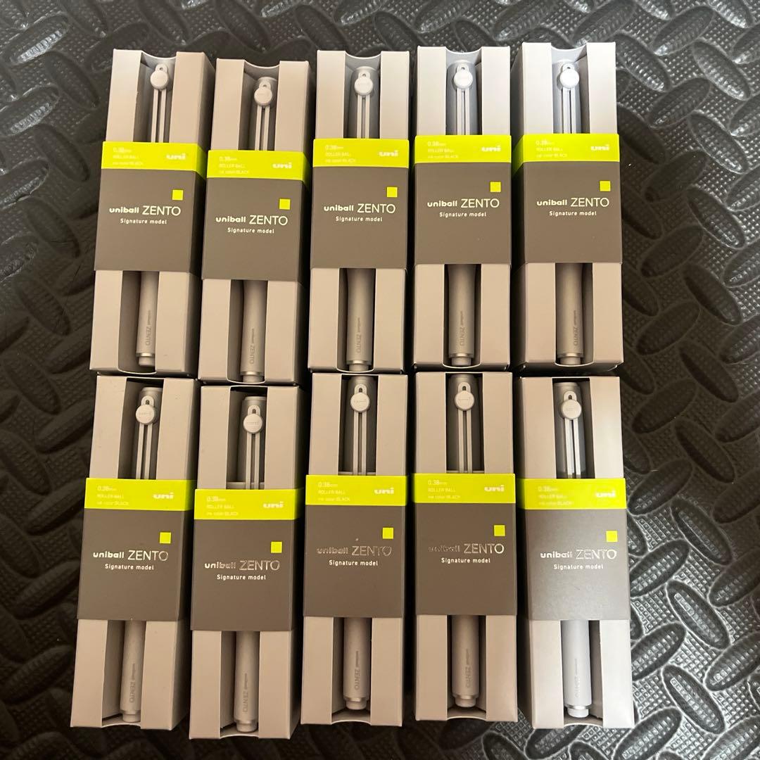 早い者勝ち　新品 　ユニボールゼント シグニチャーモデル シルバー　10個セット ユニボール ゼント シグニチャーモデル 0.38mm シルバー｜画材・文具