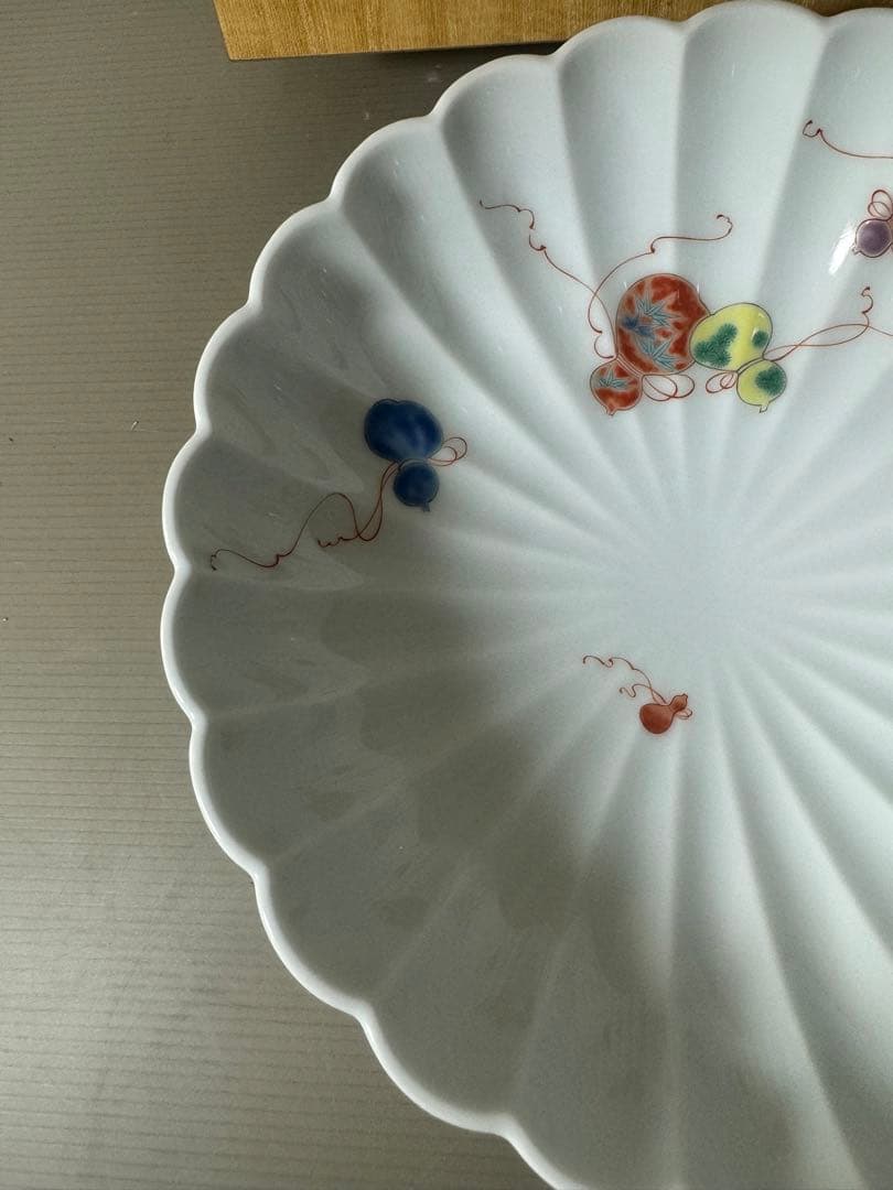 2417 深川製磁 花瓢箪 菊割鉢 未使用