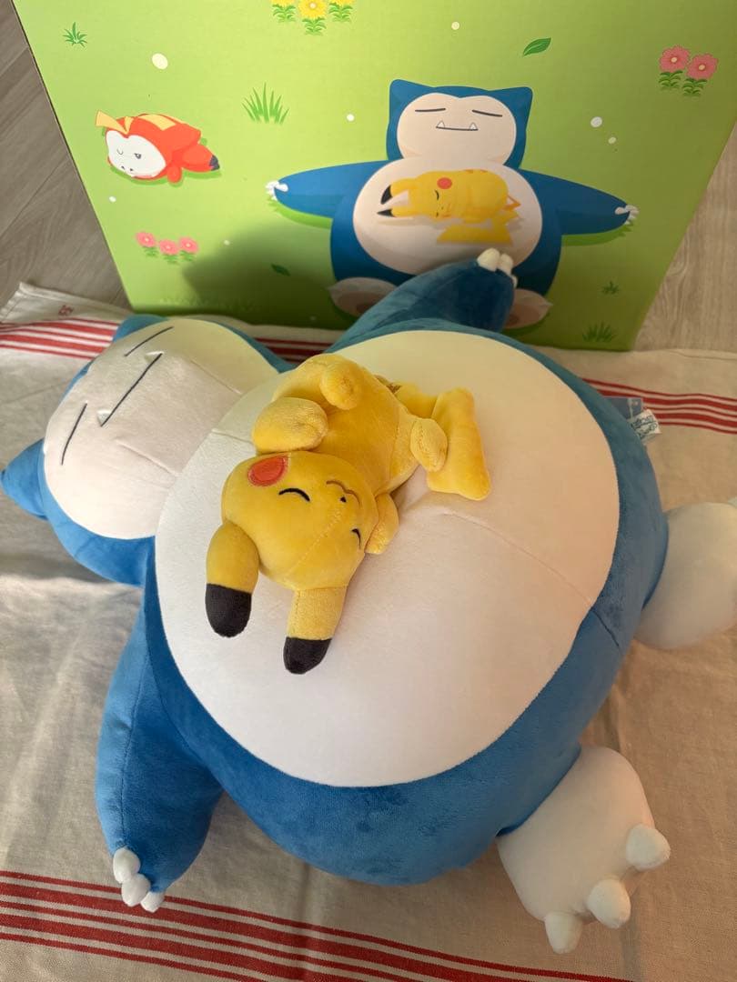 もっちりぬいぐるみ Pokemon Sleep おやすみカビゴン＆ピカチュウ